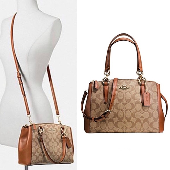 Coach Handbags - COACH MINI CHRISTIE CARRYALL IN SIGNATURE F36718
